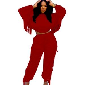 Fringe Two Piece Jogger Set